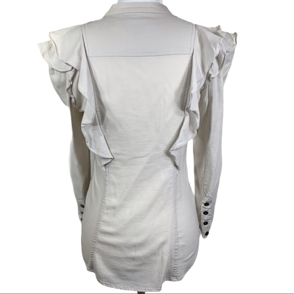 French Connection Ruffle Button Down - image 4